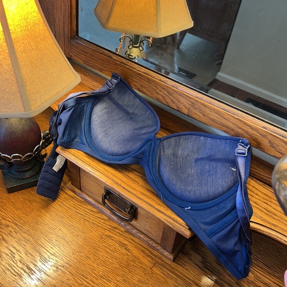 30A Women’s Bra Petite Fit Sexy Style Navy Blue Full Coverage Push Up Bra - Picture 3 of 16